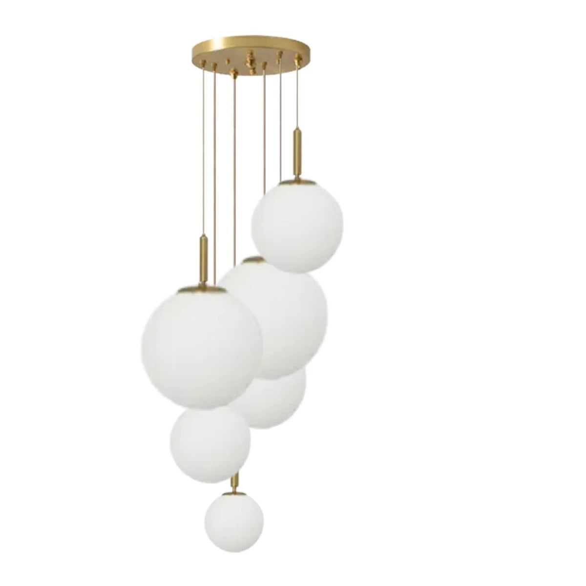 HANG LAMP WHITE/GOLD 6