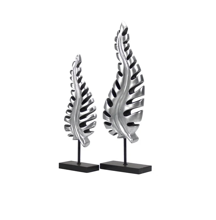 FEATHER SILVER SET OF 2