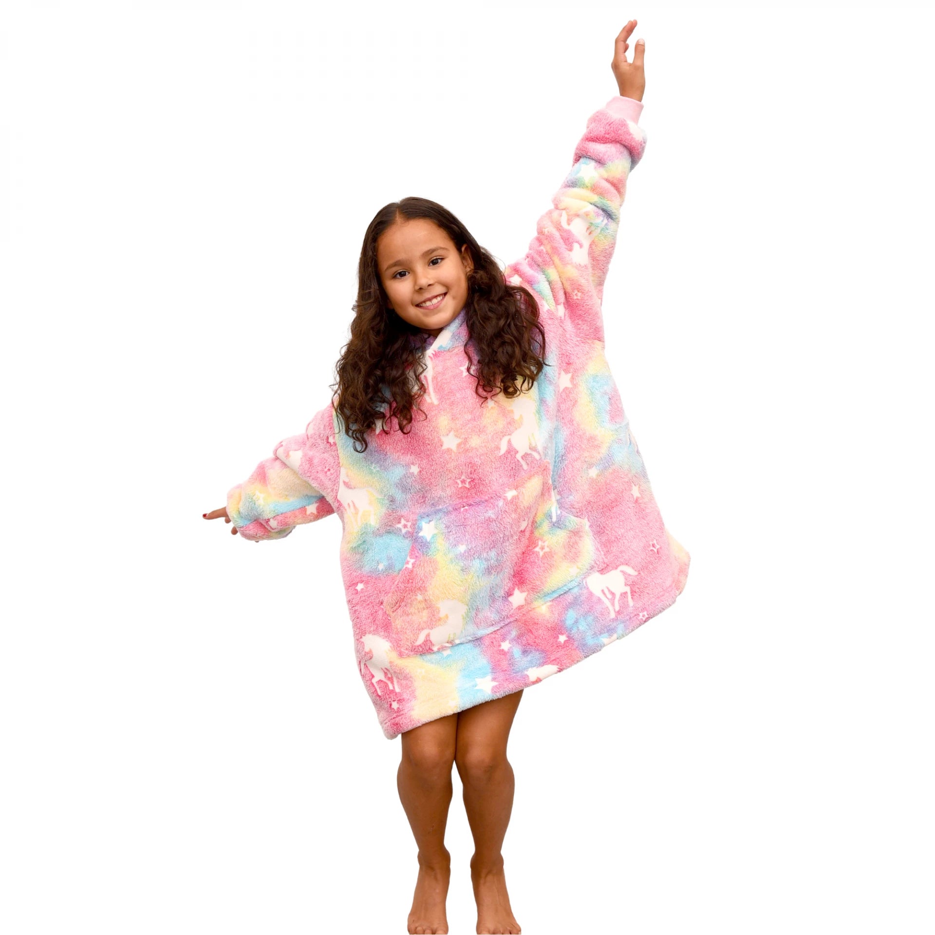 Hoodiedeken unicorn multi