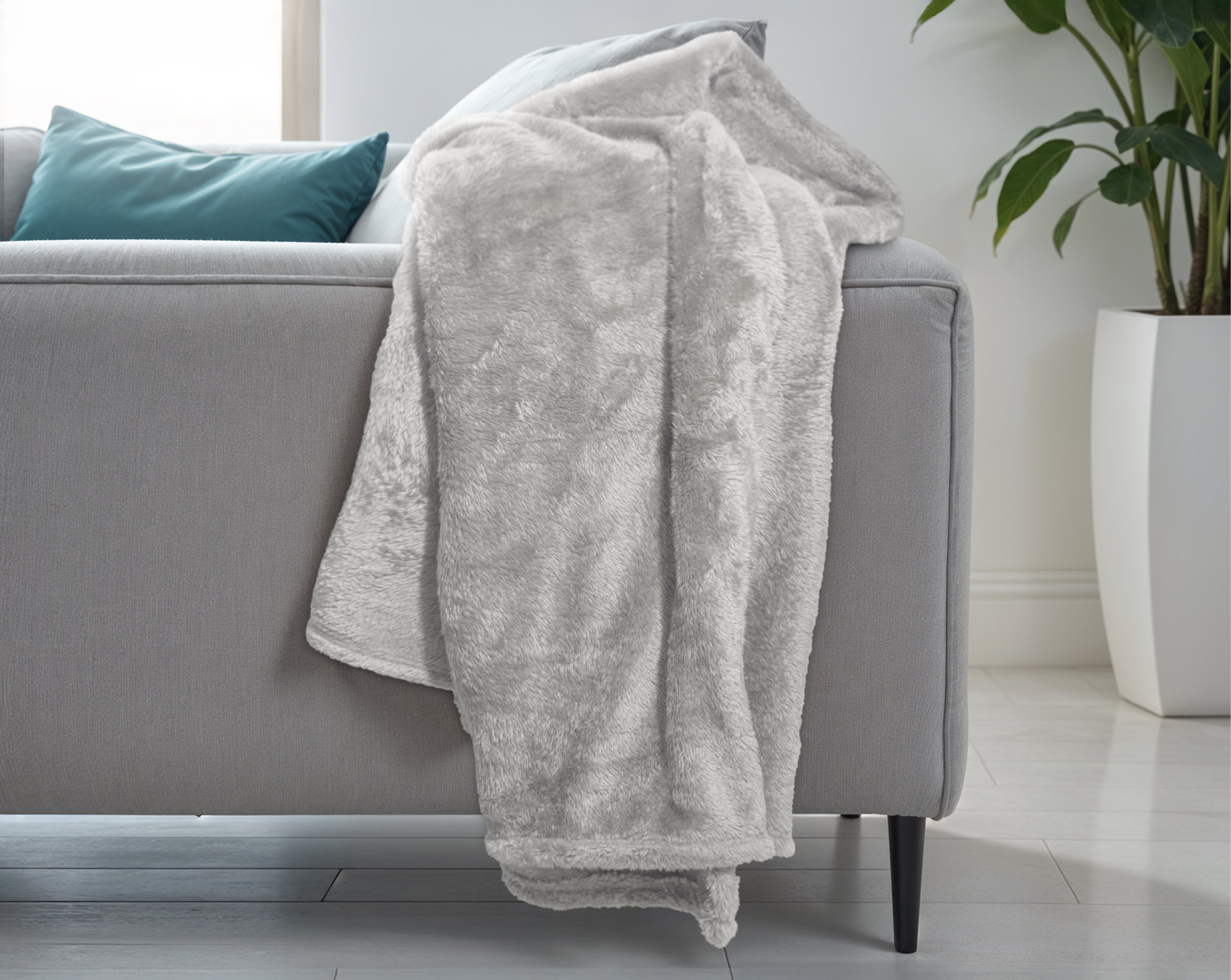 Teddy bear plaid Licht Taupe