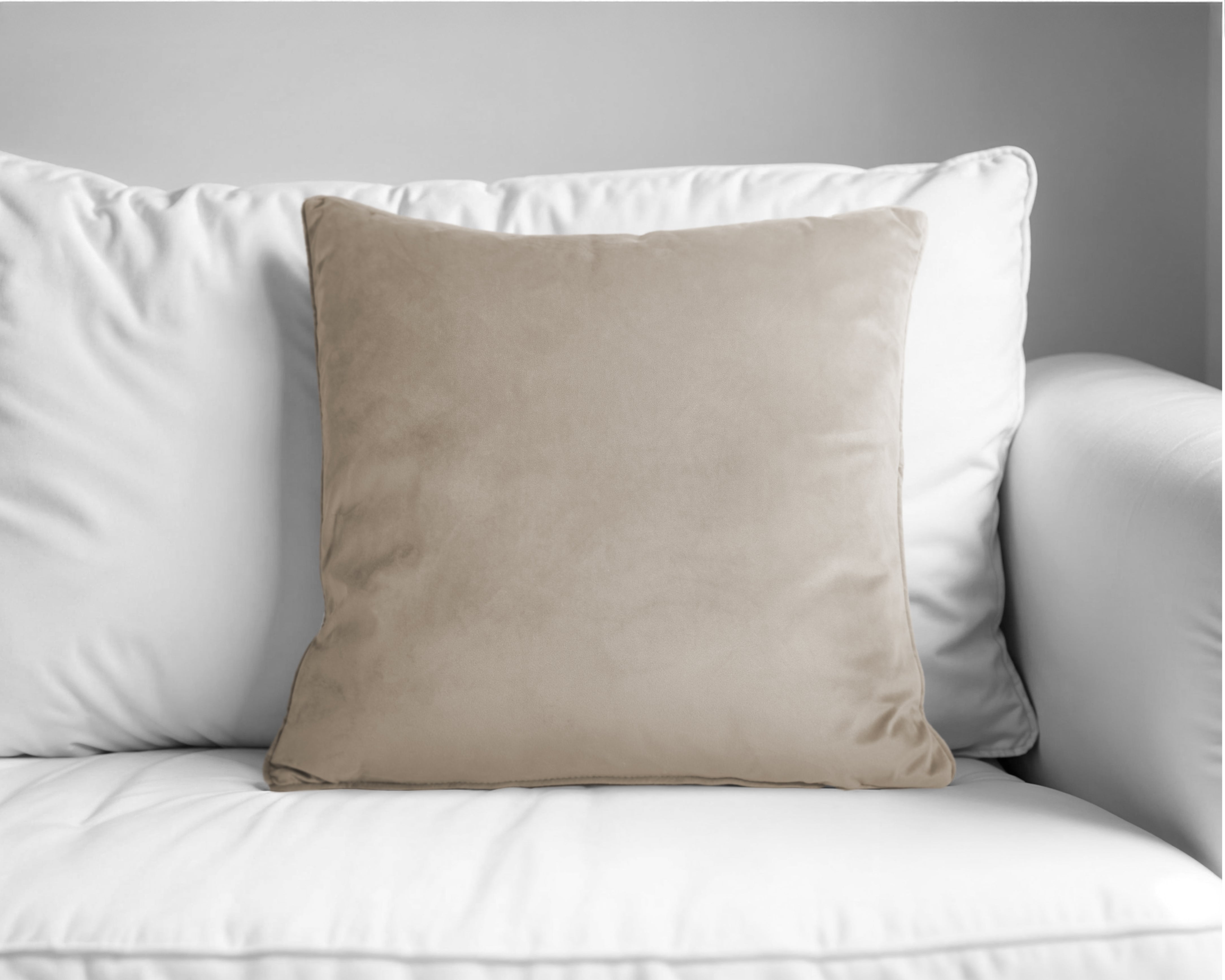 Velvet sierkussen Taupe