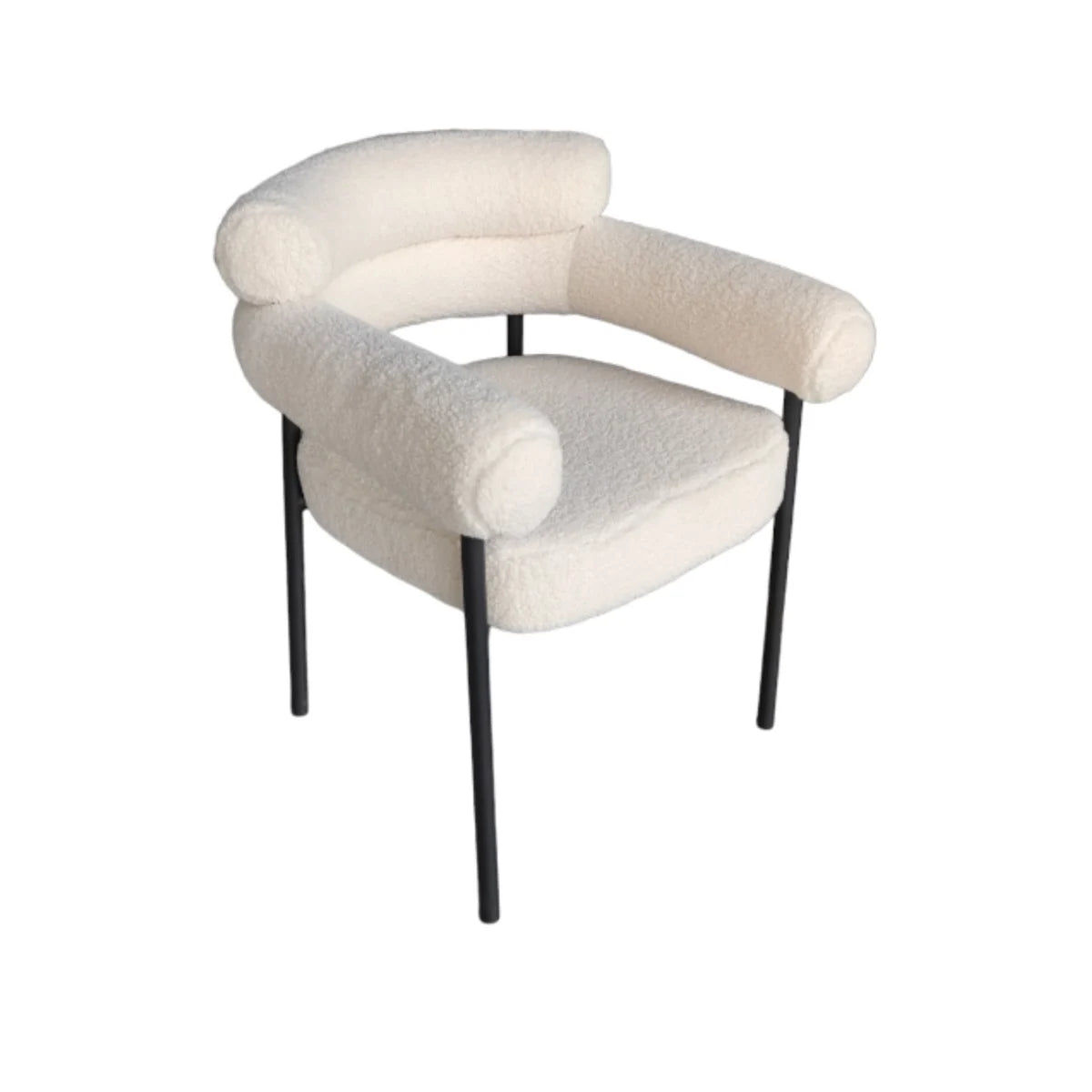 CHAISE CUPIDON BOUCLE BLANCHE