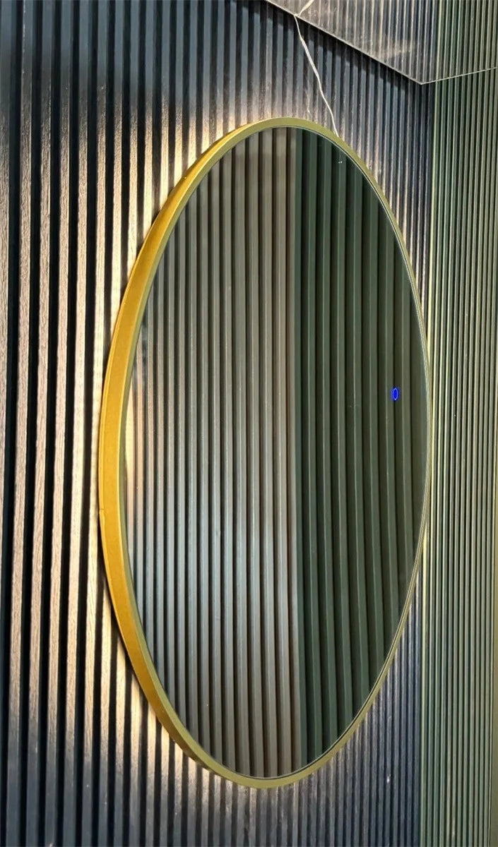 MIRROR GOLD FRAME 100x100